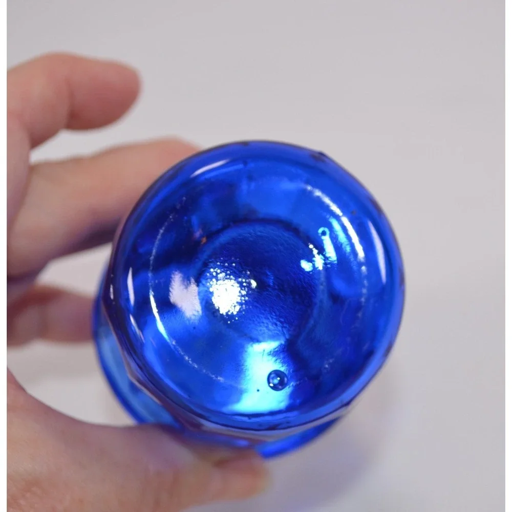Vintage Cobalt Blue Hoosier Mission Style Ribbed Spice Shaker‎ Rack Jar